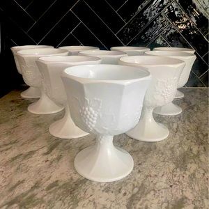 Milk glass compote